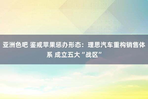 亚洲色吧 鉴戒苹果惩办形态：理思汽车重构销售体系 成立五大“战区”