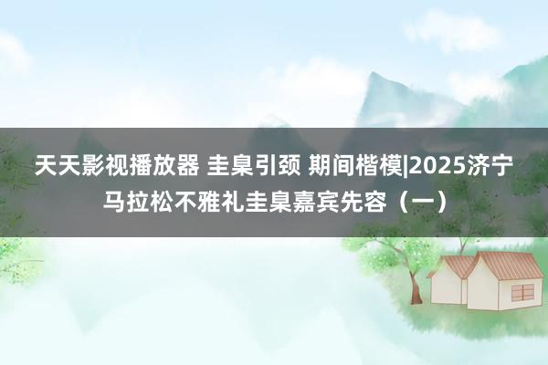 天天影视播放器 圭臬引颈 期间楷模|2025济宁马拉松不雅礼圭臬嘉宾先容（一）