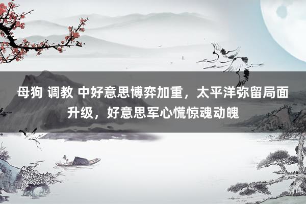 母狗 调教 中好意思博弈加重，太平洋弥留局面升级，好意思军心慌惊魂动魄