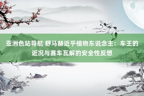 亚洲色站导航 舒马赫近乎植物东说念主：车王的近况与赛车瓦解的安全性反想