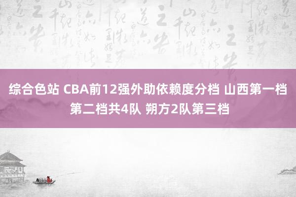 综合色站 CBA前12强外助依赖度分档 山西第一档 第二档共4队 朔方2队第三档