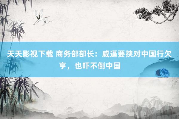 天天影视下载 商务部部长：威逼要挟对中国行欠亨，也吓不倒中国